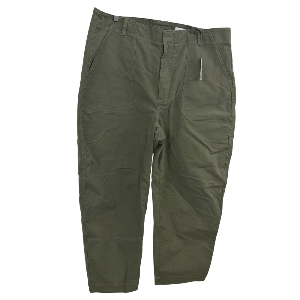 Banana Republic Chino Pants Womens 20 Olive Green Barrel Leg Utility 539189